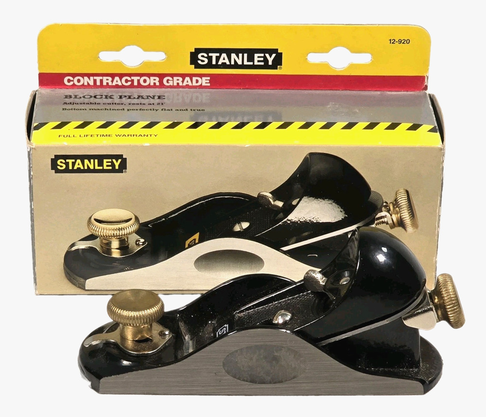 STANLEY Contractor Grade Block Plane & Blade In Original Box Model 12–920
